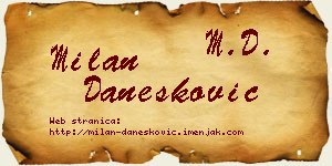 Milan Danesković vizit kartica